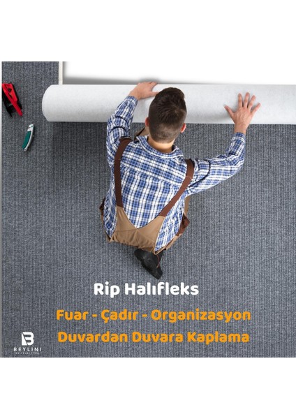 Halıfleks Rip Halı Keçe Halı Zemin ve Yer Kaplamaları Araba, Ofis, Ev, Bahçe, Organizasyon Halısı