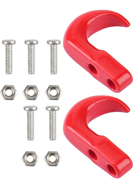 Eksenel SCX24 90081 Dıy Modifiye Kırmızı Için 2 Parça Rc Römork Kanca Değiştirme (Yurt Dışından)