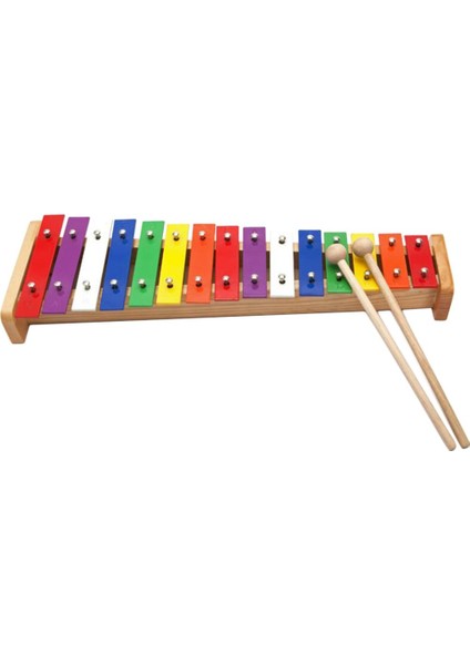 15- Ahşap Ksilofon Glockenspiel Okul Öncesi Müzik Öğrenme Oyuncakları (Yurt Dışından)
