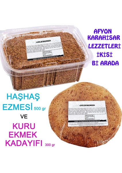 Afyonkarahisar Lezzetleri İkisi Bi Arada Haşhaş Ezmesi ve Kuru Ekmek Kadayıfı