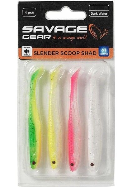 Slender Scoop Shad 11CM 7gr Dark Water Mix Silikon Yem