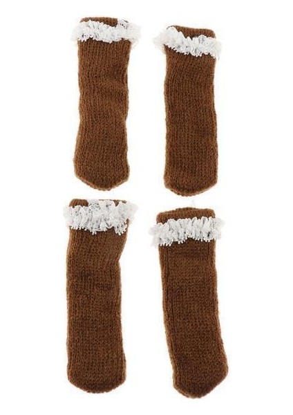 2x 4pcs Örgü Dantel Kapaklar Sandalye Bacak Çorapları Zemin Koruyucusu 02