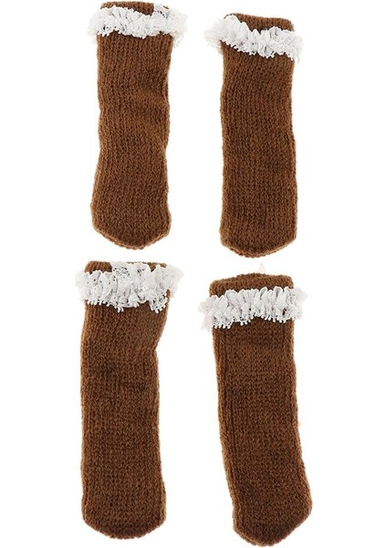 2x 4pcs Örgü Dantel Kapaklar Sandalye Bacak Çorapları Zemin Koruyucusu 02 modelleri