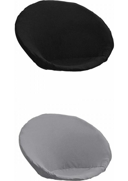 2 Pack Yuvarlak Yumuşak Polyester Saucer Sandalye Slipcover Ev Için Yıkanabilir