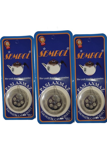Paslanmaz Takmatik Çay Süzgeçi 3 Adet modelleri