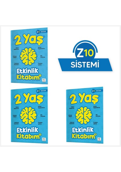 Yükselen Zeka 2 Yaş Etkinlik Kitabım Seti (Z10 Sistemi)