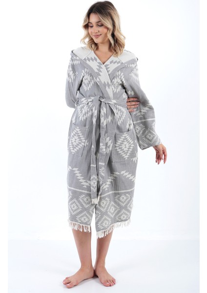 Karina Peştemal Bornoz Koyu Gri indirimleri