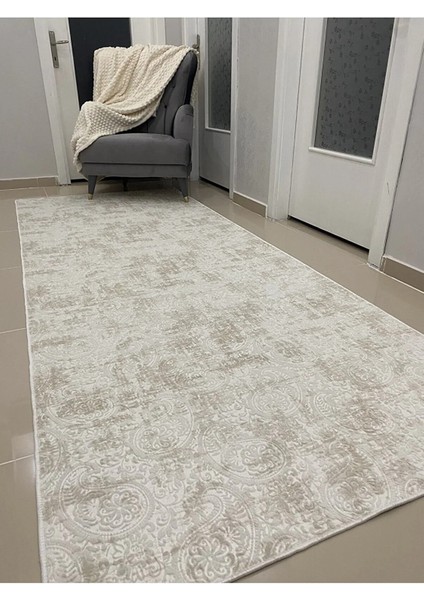 Dinarsu Kaymaz Halı Assos Nevra Krem Kaymaz Taban Yolluk fiyatları