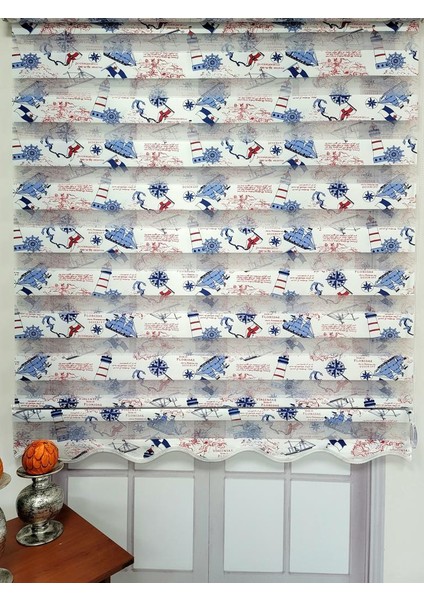 Gemi Desenli Zebra Stor Perde MZ143 fiyatları