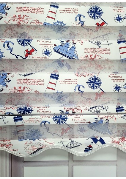 Gemi Desenli Zebra Stor Perde MZ143 modelleri