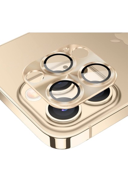 Iphone 14 Pro Kamera Lens Koruyucu Metal Gold 2 Adet