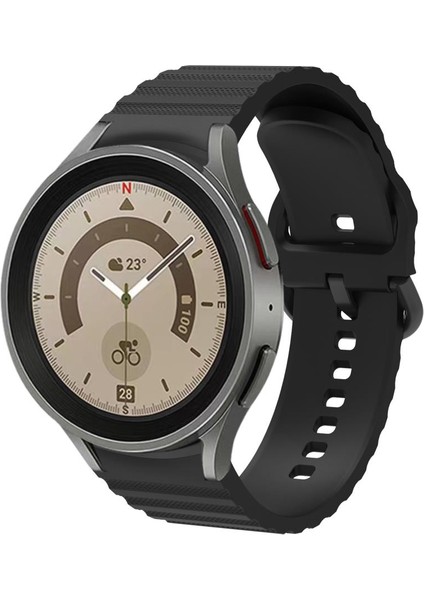 Samsung Galaxy Watch 4 5 6 7 FE 40 40 44 Classic 42 43 46 47 mm Kordon Wave Dalgalı Silikon Kordon