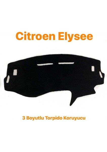 LION AUTO Citroen Elysee 3 Boyutlu Halı Kumaş Torpido Örtüsü