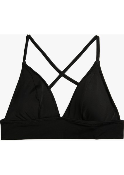 Üçgen Bikini Üstü Kaplı Çapraz Askı Detaylı