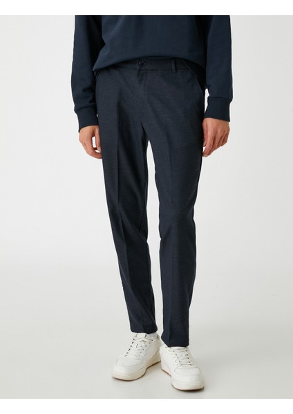 Basic Pileli Pantolon Dar Paça modelleri