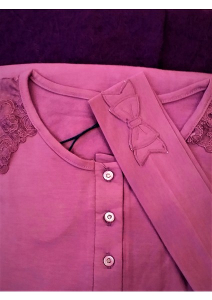 Sabahlıklı Loğusa Pijama Takımı Mor Yeni Sezon fiyatları