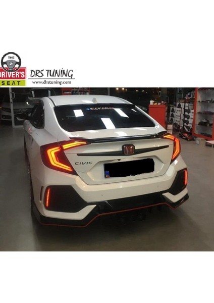 Honda Civic Fc5 Işıksız Hibrid Anatomik Spoiler Siyah Policarbon