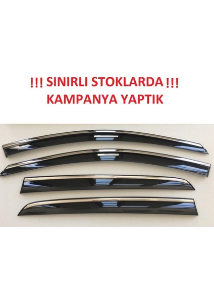 Niken Volkswagen B8 2015 - 2020 Kromlu Cam Rüzgarlığı 4'lü