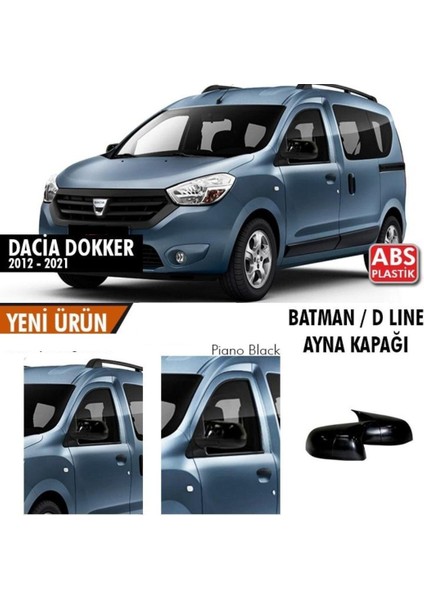 Dacia Dokker (2012-2021) Batman Yarasa Ayna Kapağı (Parlak Siyah)