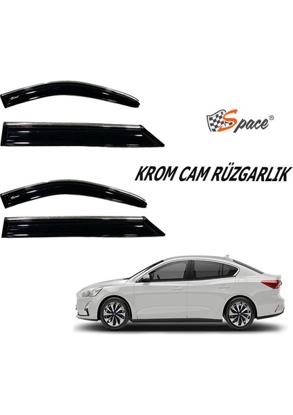Krom Cam Rüzgarlığı Ford Focus 2019-2021/ CARU419
