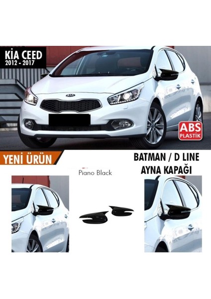 Kia Ceed (2012-2017) Batman Yarasa Ayna Kapağı (Parlak Siyah)