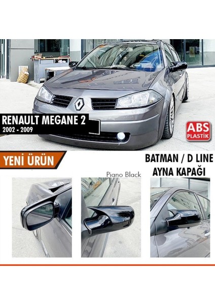 Drs Tuning Renault Megane 2 (2002-2009) Batman Yarasa Ayna Kapağı (Piano Black)