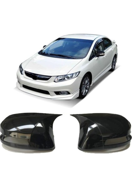 Honda Civic Fb7 2012 Sonrası Batman Yarasa Ayna Kapağı (Parlaksiyah)