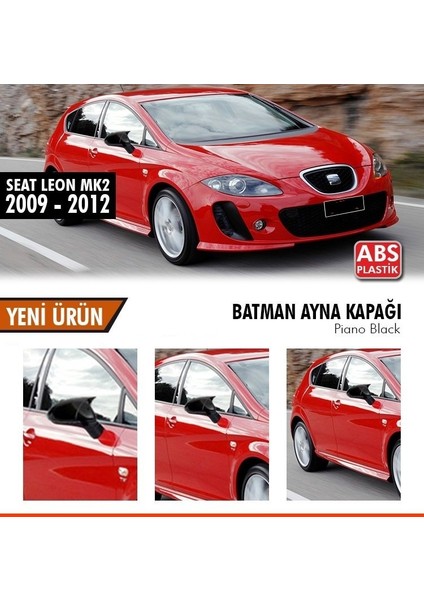 Drs Tuning Seat Leon Mk2.5 Batman Yarasa Ayna Kapağı Piano Black / 2009-2012 Makyajı Kasa