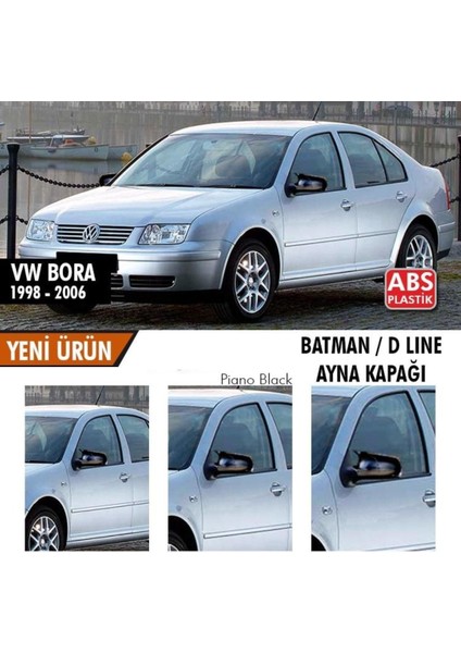 Volkswagen Bora (1998-2006) Batman Yarasa Ayna Kapağı (Parlak Siyah)