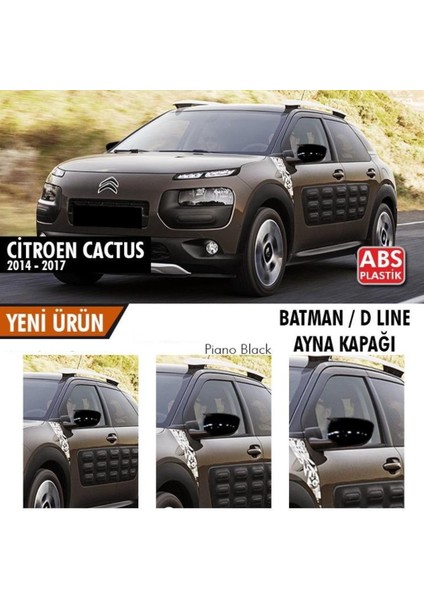 Citroen Cactus (2014-2017) Batman Ayna Kapağı (Parlak Siyah)