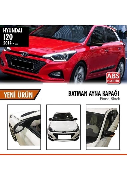 Hyundai I20 2014-2018 Sinyalli Batman Yarasa Ayna Kapağı (Parlak Siyah)