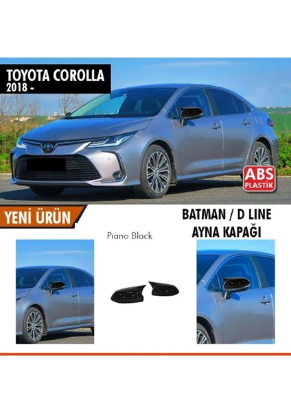 Drs Tuning Toyota Corolla E210 Batman Yarasa Ayna Kapağı Piano Black / 2018 Sonrası