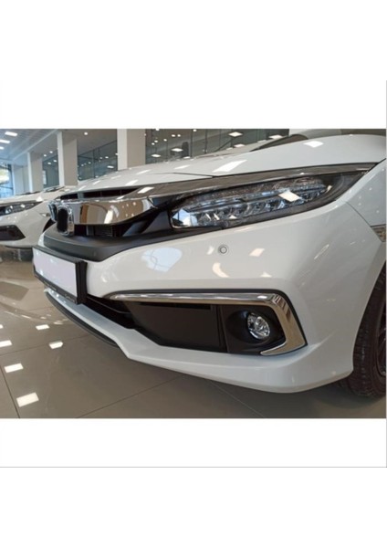 Honda Cıvıc Fc5 2019-2021 Ön Sis Kaşı Kaplaması Nikelaj (Makyajlı Kasa) fırsatları