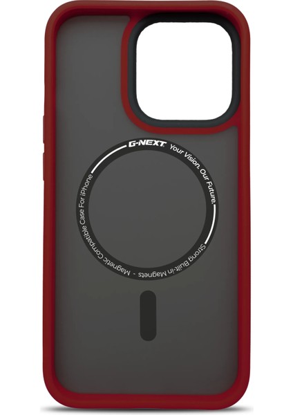 Apple iPhone 14 Pro Max Magsafe BOLD Anti-Shock Kılıf - Wine