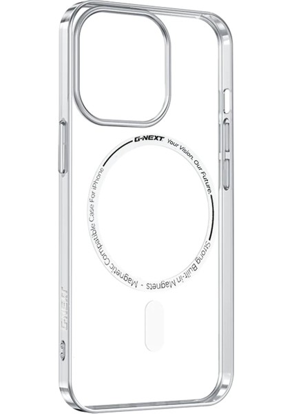 Apple iPhone 14 Plus Magsafe Uyumlu PC Sert Kristal Şeffaf Kılıf