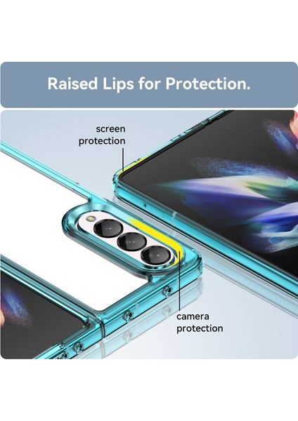 Samsung Galaxy Z Fold 4 Için Telefon Kılıfı - Mavi (Yurt Dışından)