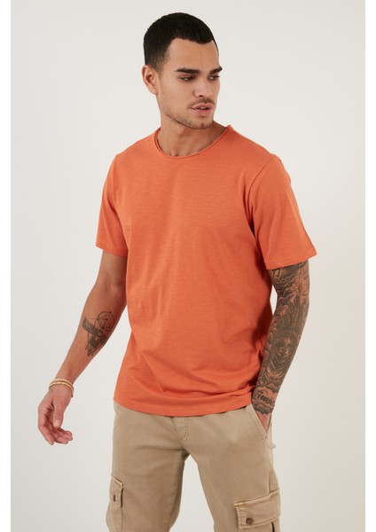 Pamuklu Slim Fit Bisiklet Yaka T Shirt Erkek T Shirt 59020001