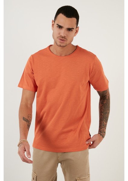 Pamuklu Slim Fit Bisiklet Yaka T Shirt Erkek T Shirt 59020001 fiyatları