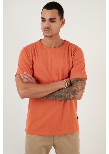 Pamuklu Slim Fit Bisiklet Yaka T Shirt Erkek T Shirt 59020001 modelleri