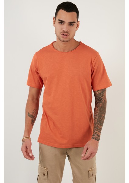 Pamuklu Slim Fit Bisiklet Yaka T Shirt Erkek T Shirt 59020001 fırsatları