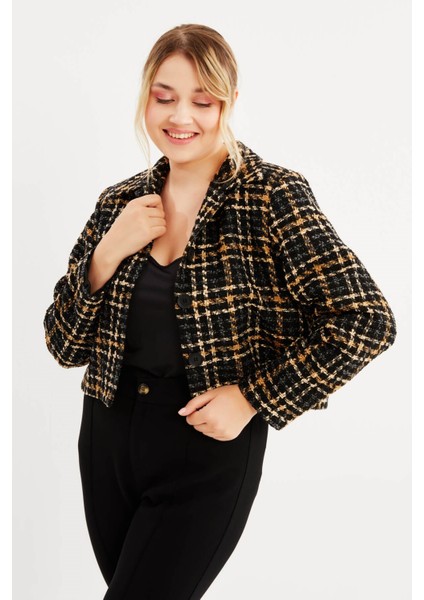 Astarlı Crop Tüvit Ceket