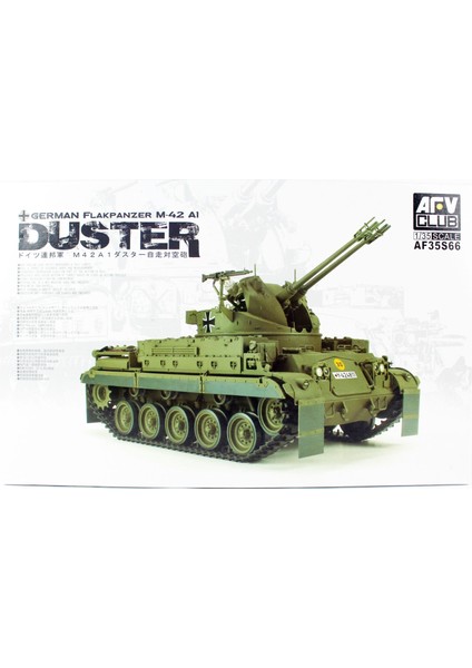 AF35S66 1/35 German Flakpanzer M-42 A1 (Duster) Uçaksavar Tankı Demonte Plastik Maketi