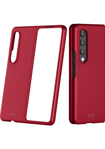 Samsung Galaxy Z Fold 4 Için Telefon Kılıfı - Koyu Kırmızı (Yurt Dışından)