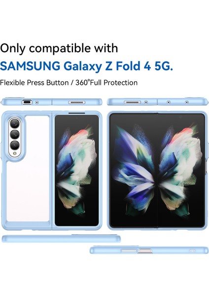 Samsung Galaxy Z Fold 4 Için Telefon Kılıfı - Açık Mavi (Yurt Dışından)