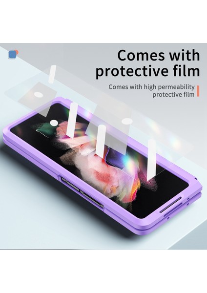 Samsung Galaxy Z Fold 4 Için Telefon Kılıfı - Mor (Yurt Dışından)