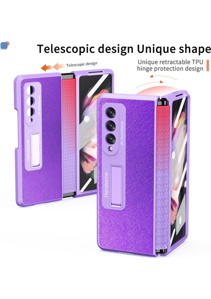 Samsung Galaxy Z Fold 4 Için Telefon Kılıfı - Mor (Yurt Dışından)