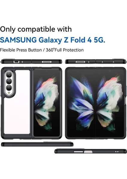 Samsung Galaxy Z Fold 4 Için Telefon Kılıfı - Siyah (Yurt Dışından)