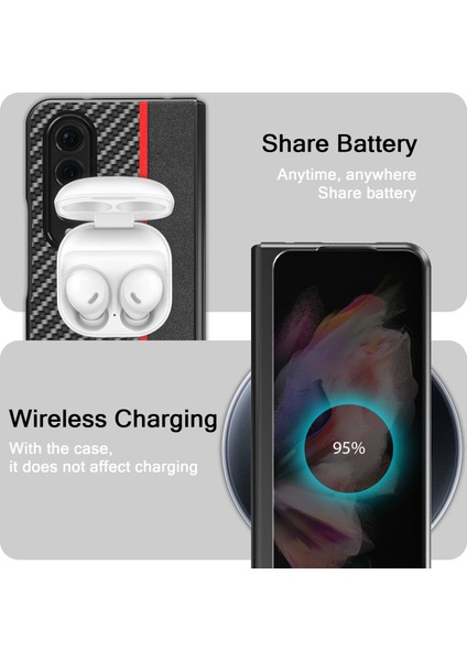 Samsung Galaxy Z Fold 4 Için Telefon Kılıfı - Siyah (Yurt Dışından)