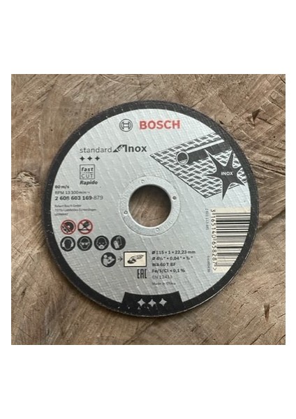 Metal Kesici Taş 115 x 1 x 22 Ince Ino x Metal Kesme Taşı 2ad