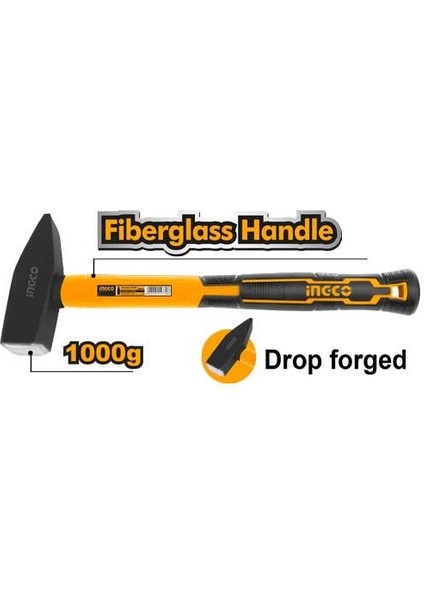 Fiberglass Saplı Makinist Çekiç HMH881000 1000GR